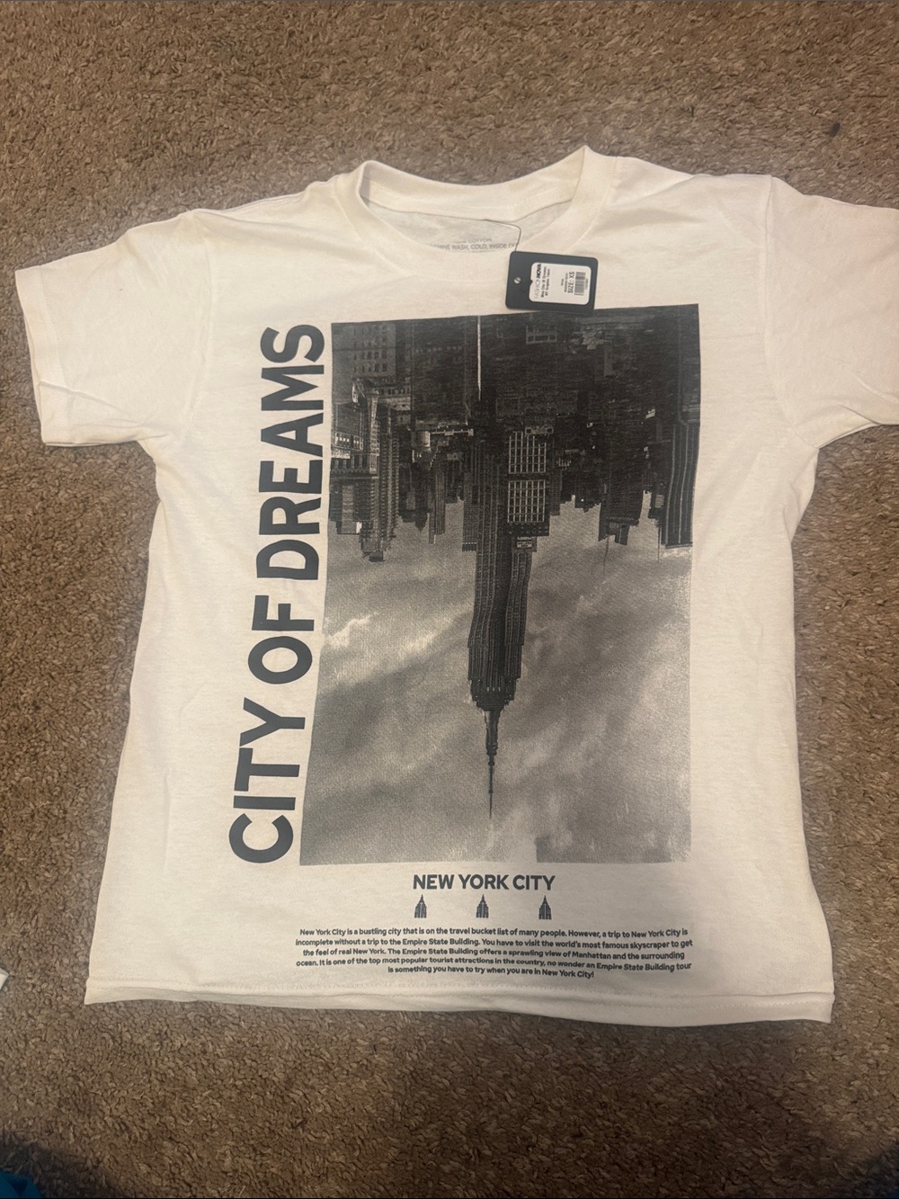 Fashion Nova White & Black City of Dreams Graphic Tee - Kids